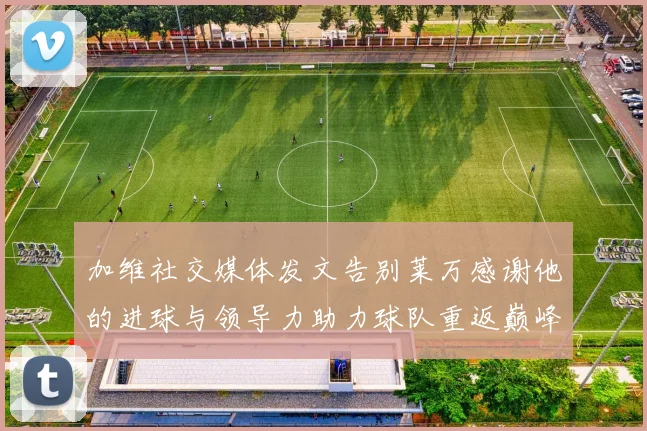 加维社交媒体发文告别莱万感谢他的进球与领导力助力球队重返巅峰